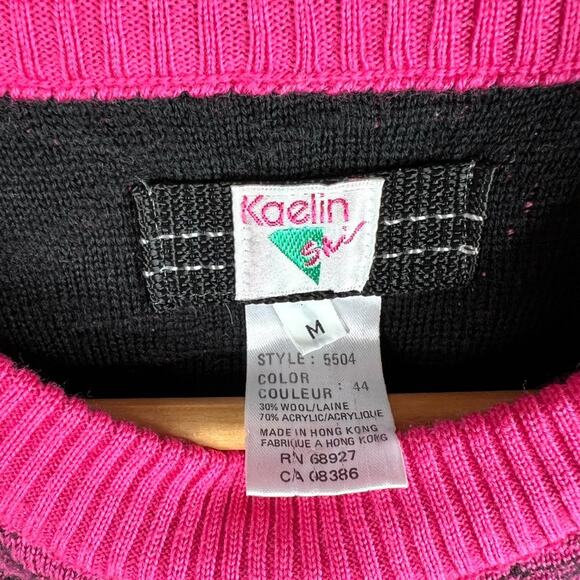 Vintage 80s Kaelin Ski Sweater M - Picture 3 of 6